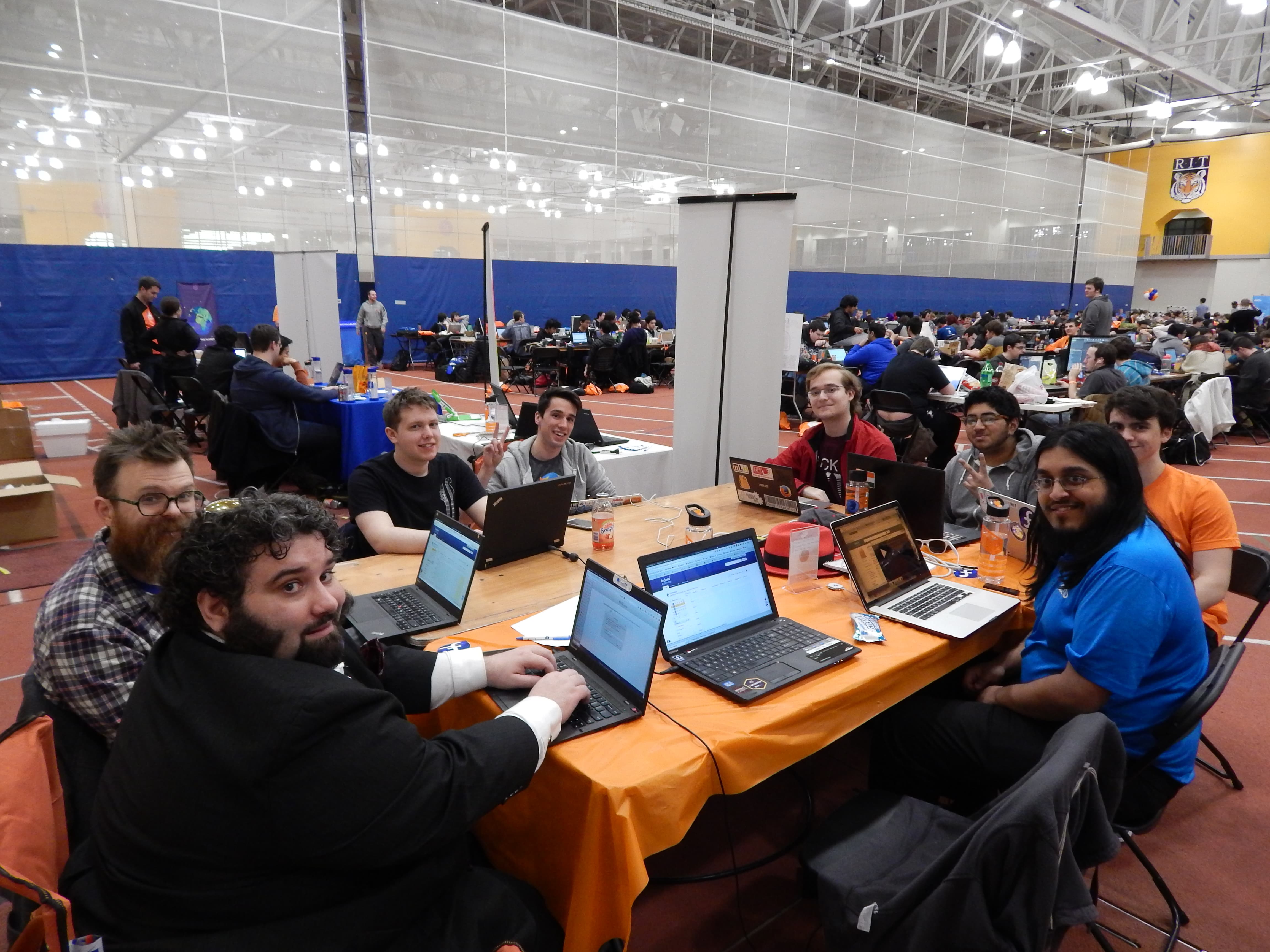 Fedora and Mozilla hack session at BrickHack 2016, RIT